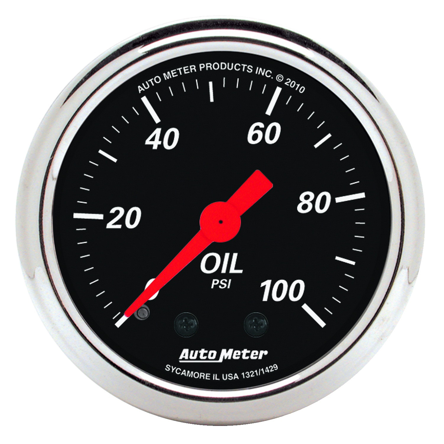 AUTOMETER Oil Pressure Gauge 2 1/16", 100PSI, Mech, Designer Black