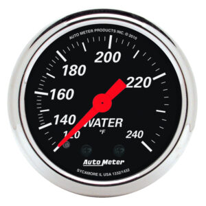 AUTOMETER Water Temperature Gauge 2 1/16", 120-240°f, Mech, Designer Black