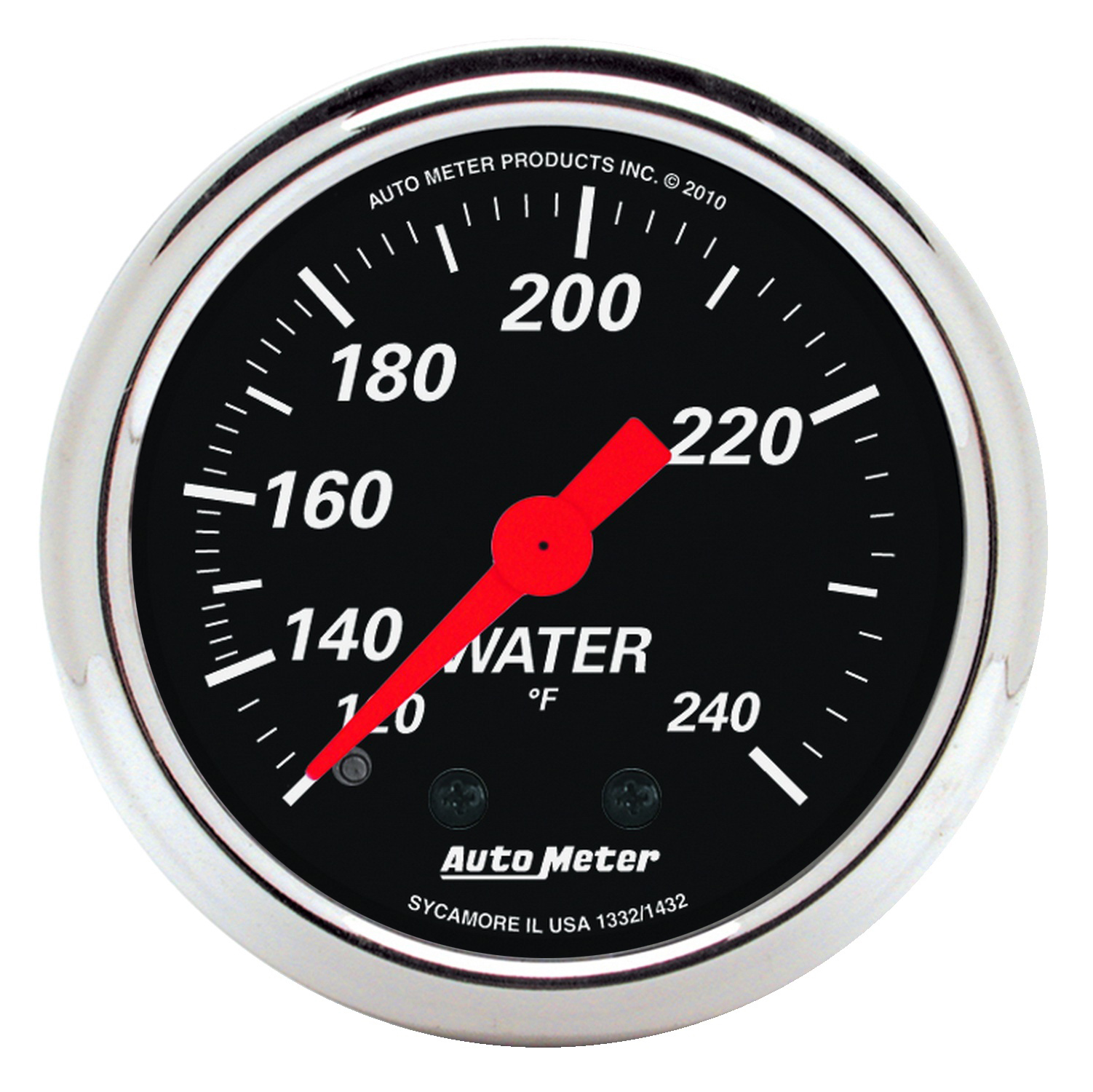 AUTOMETER Water Temperature Gauge 2 1/16", 120-240°f, Mech, Designer Black