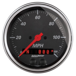 AUTOMETER Speedometer Gauge 3 3/8", 120MPH, GPS, Designer Black