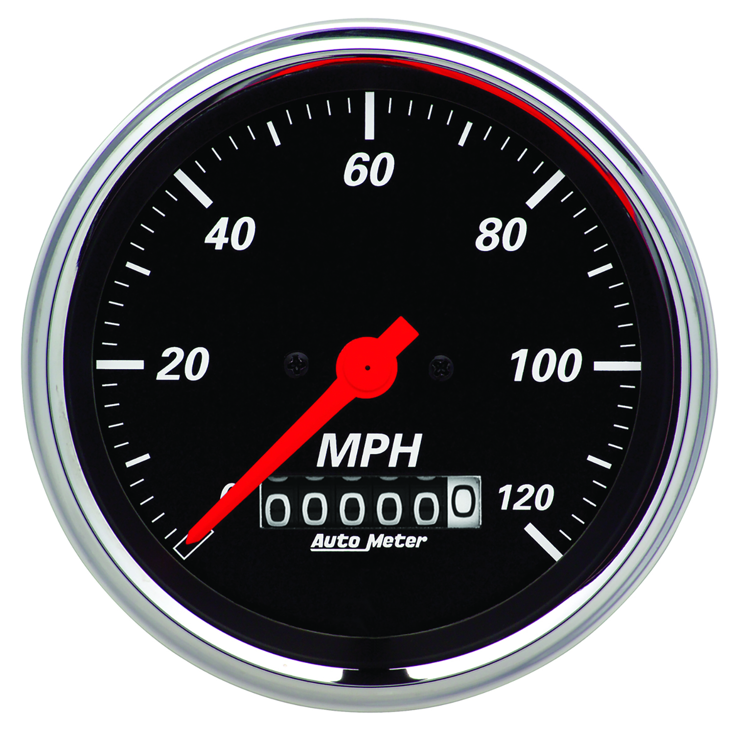 AUTOMETER Speedometer Gauge 3 3/8", 120MPH, Elec. Prog. W/ Wheel Odo, Designer Black