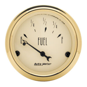 AUTOMETER Fuel Level Gauge 2 1/16", 73° To 10°F, Elec, Golden Oldies
