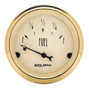 AUTOMETER Fuel Level Gauge 2 1/16", 0° To 30°F, Elec, Golden Oldies
