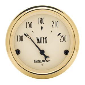 AUTOMETER Water Temperature Gauge 2 1/16", 250°f, Elec, Golden Oldies