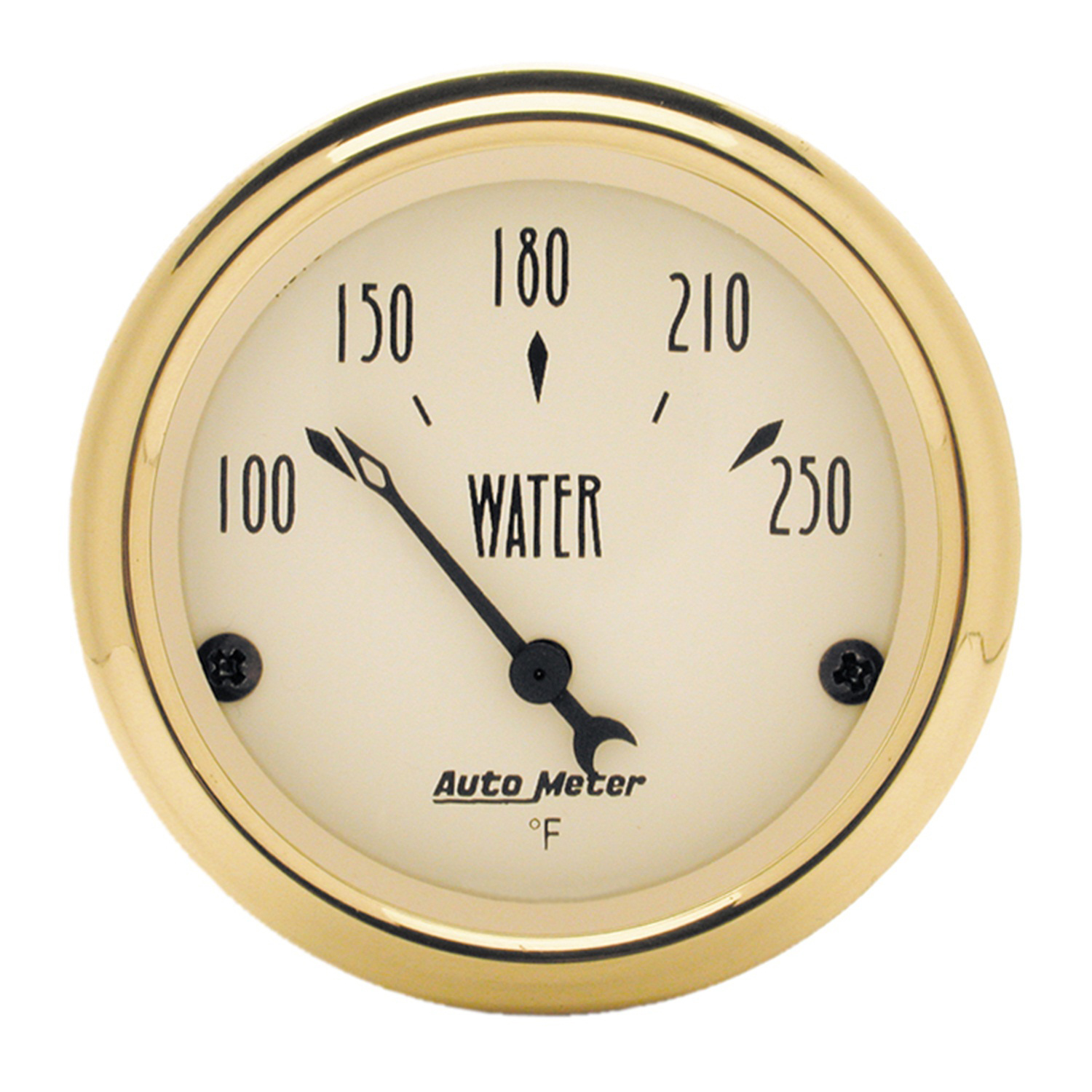 AUTOMETER Water Temperature Gauge 2 1/16", 250&deg;f, Elec, Golden Oldies