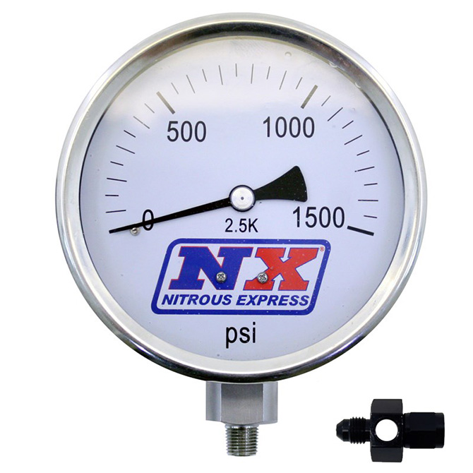 NITROUS EXPRESS Nitrous Pressure Gauge 4 Inch-High Accuracy 4An