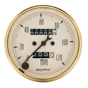 AUTOMETER Speedometer Gauge 3 1/8", 120MPH, Mechanical, Golden Oldies