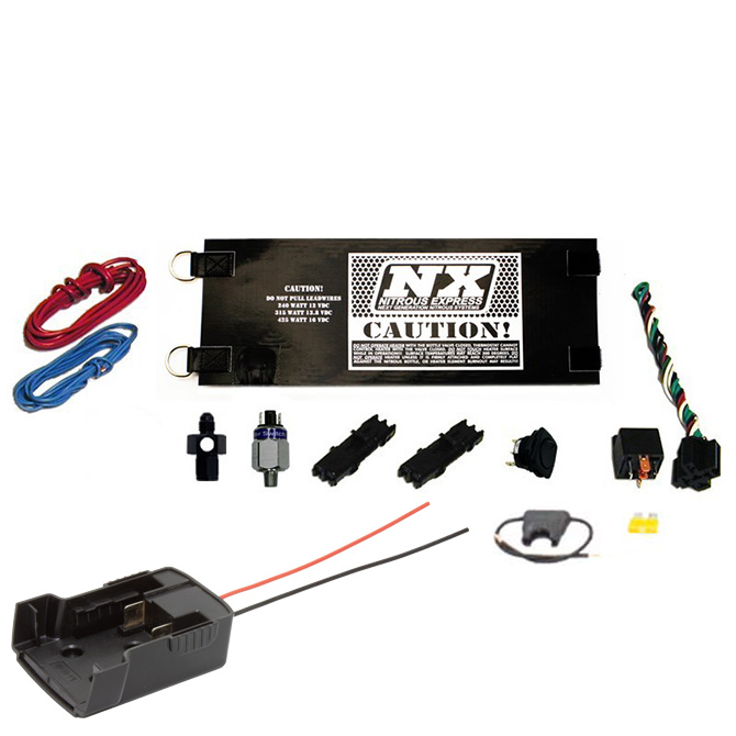 NITROUS EXPRESS Stand Alone Milwaukee Battery Operated Bottle Heater, 6AN, 10-15LB Bottles