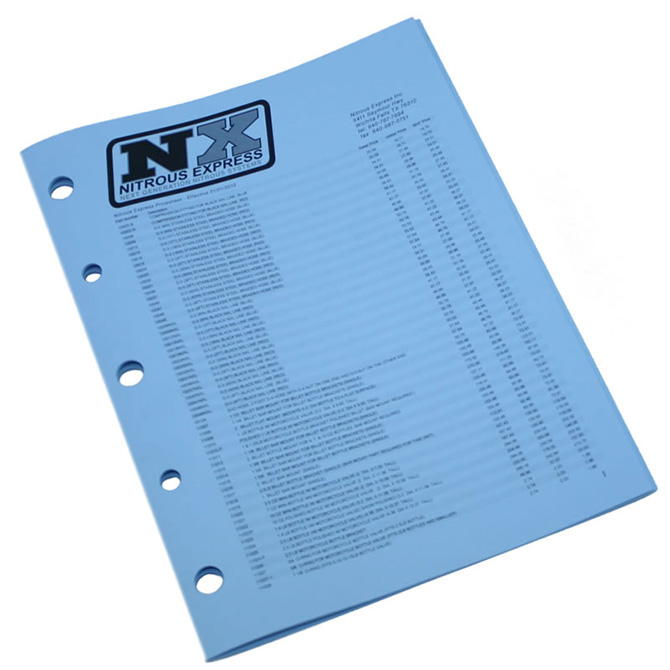NITROUS EXPRESS NITROUS EXPRESS PRICE SHEET