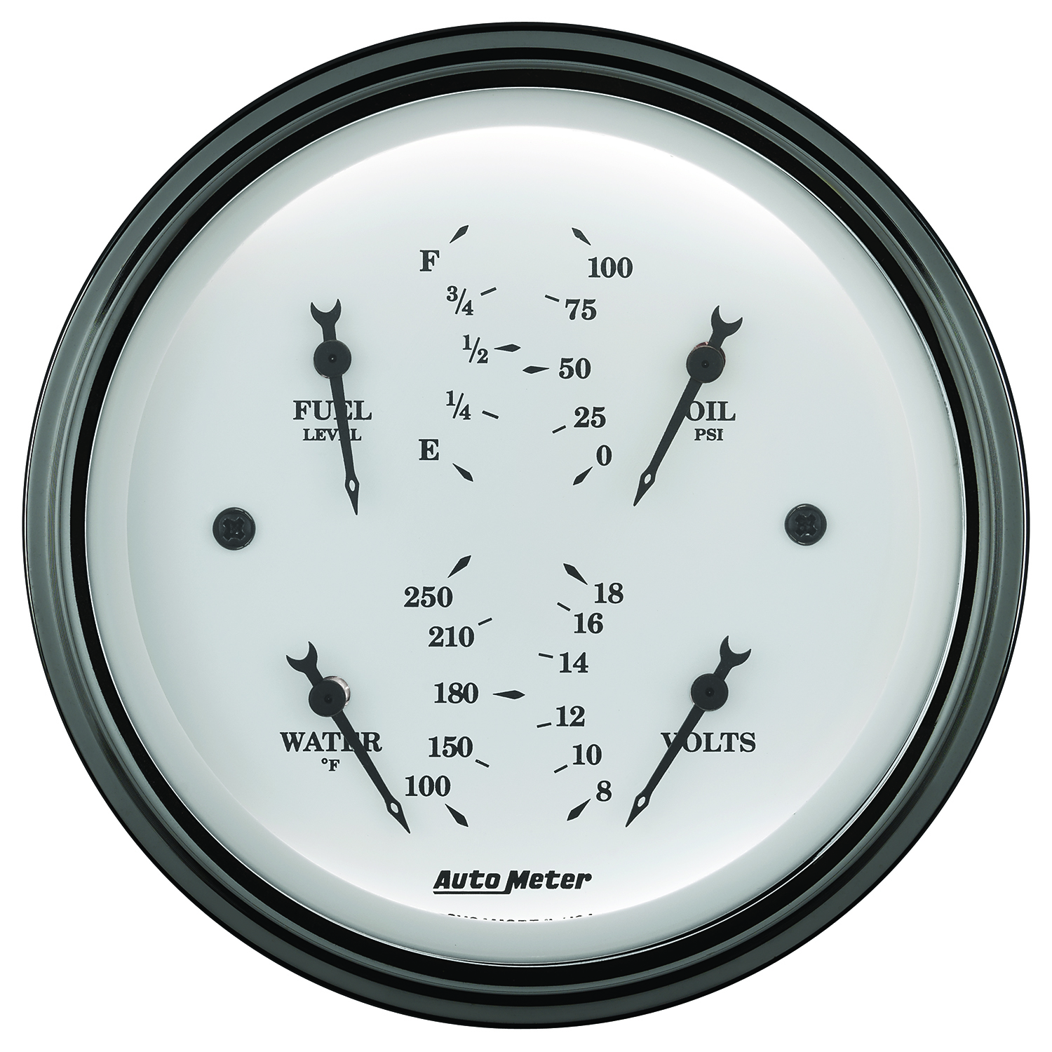 AUTOMETER Gauge, Quad, 3 3/8", 0°-90°F, Elec, Old Tyme White - Image 2