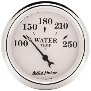 AUTOMETER Water Temperature Gauge 2 1/16", 250°f, Elec, Old Tyme White