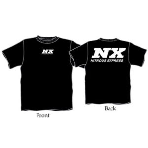 NITROUS EXPRESS Youth Black T-shirt w/ White NX (Large)