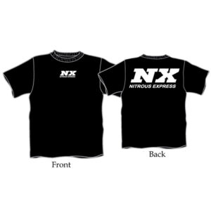 NITROUS EXPRESS Large Black T-Shirt W/ White NX