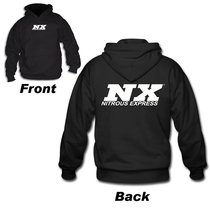 NITROUS EXPRESS Black NX Hoodie, Xl