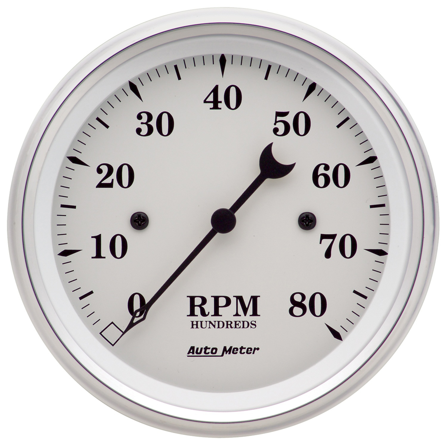 AUTOMETER Tachometer Gauge 3 3/8", 8K RPM, In-Dash, Old Tyme White