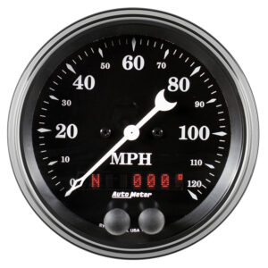 AUTOMETER Speedometer Gauge 3 3/8", 120MPH, GPS, Old Tyme Black