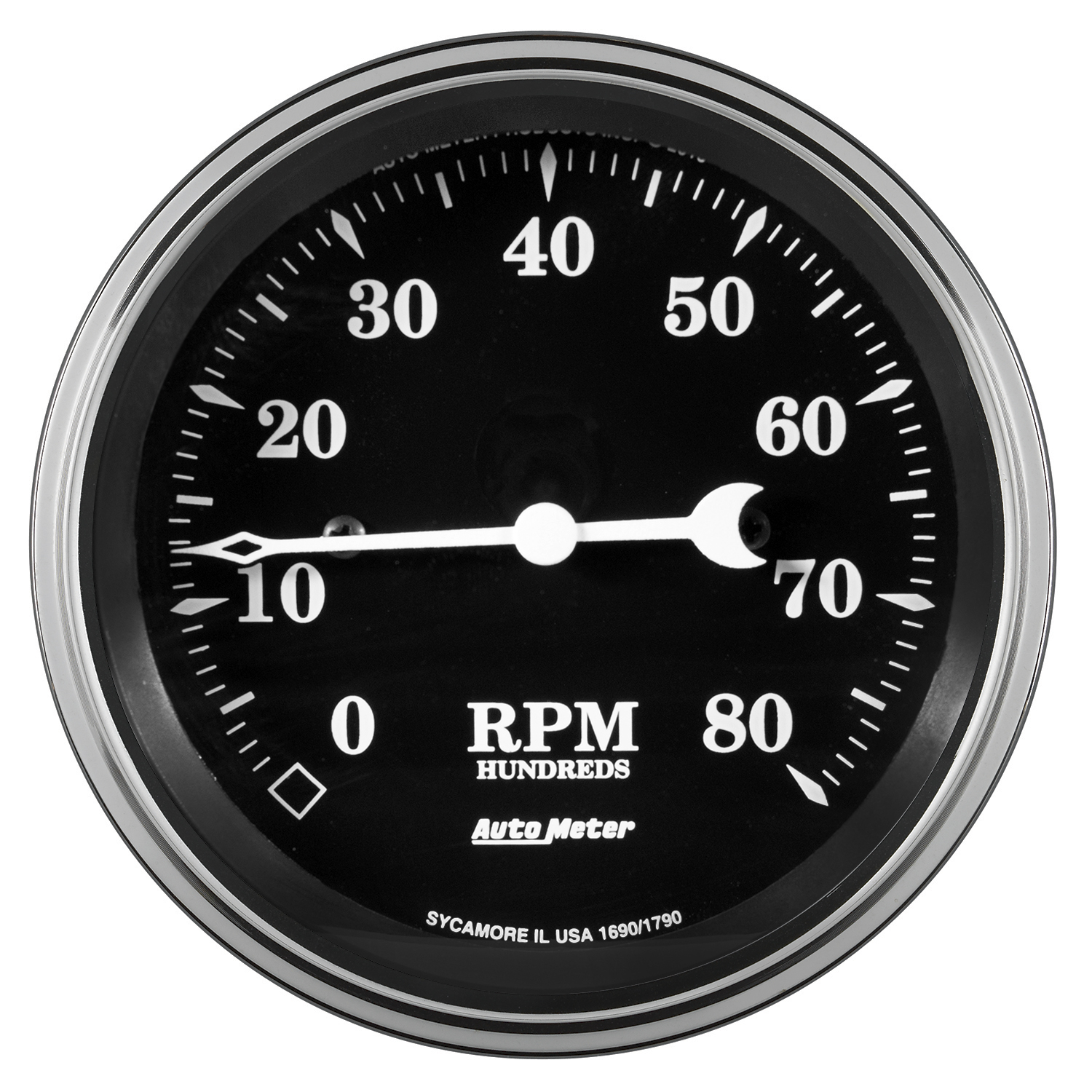 AUTOMETER Tachometer Gauge 3 3/8", 8K RPM, In-Dash, Old Tyme Black