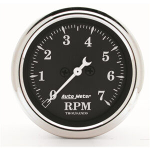 AUTOMETER Tachometer Gauge 2 1/16", 7K RPM, In-Dash, Old Tyme Black