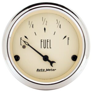AUTOMETER Fuel Level Gauge 2 1/16", 240Ω To 33Ω, Elec, Antique Beige