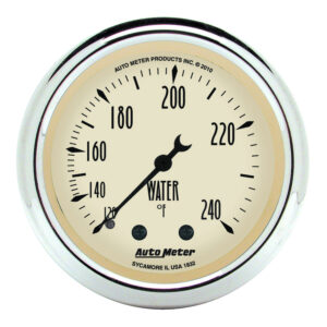 AUTOMETER Water Temperature Gauge 2 1/16", 120-240°f, Mech, Antique Beige