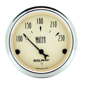 AUTOMETER Water Temperature Gauge 2 1/16", 250°f, Elec, Antique Beige