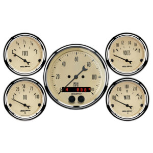 AUTOMETER 5pc Gauge Kit 3 3/8" & 2 1/16", GPS Speedometer, Antique Beige