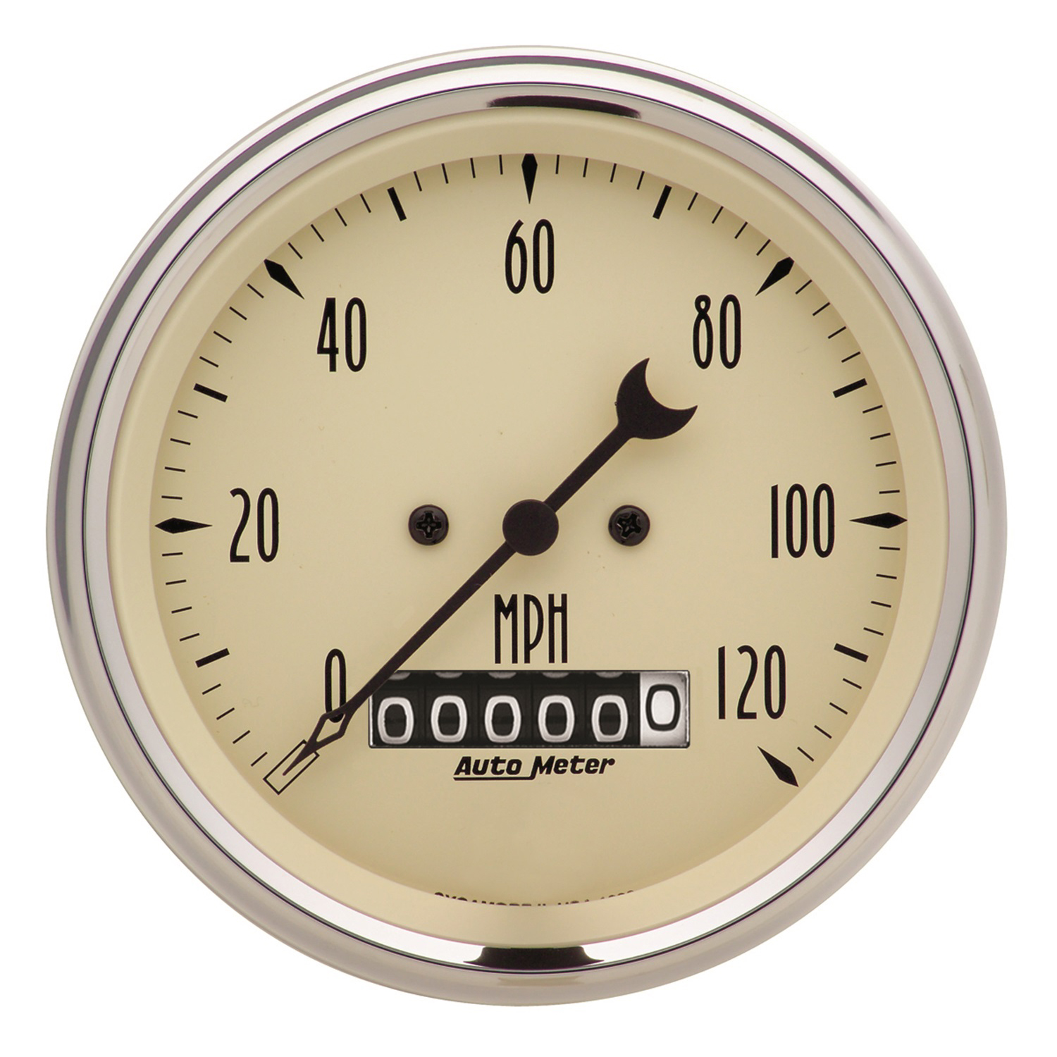 AUTOMETER 5pc Gauge Kit 3 3/8" & 2 1/16", Elec. Speedometer, Antique Beige - Image 2