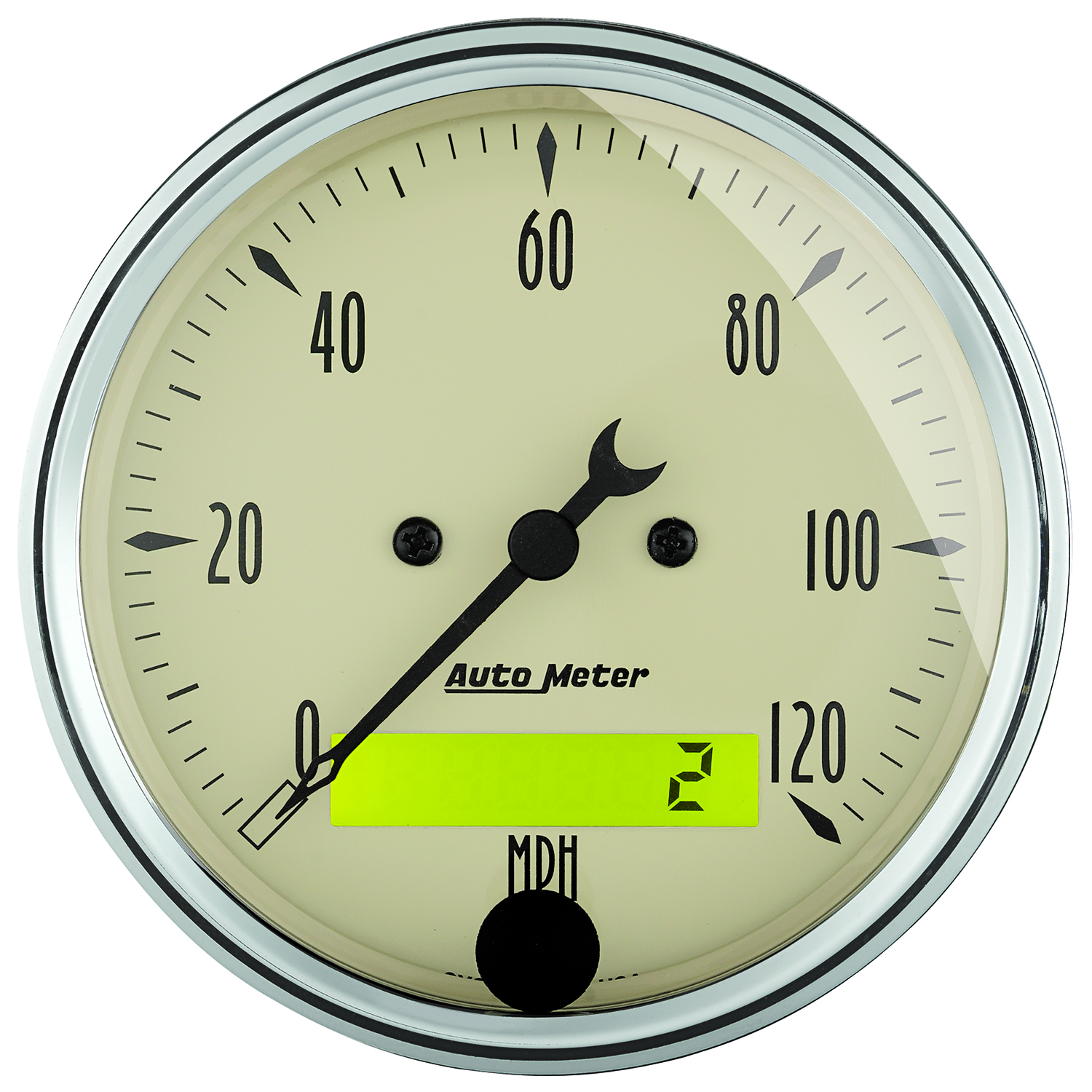 AUTOMETER 5pc Gauge Kit 3 1/8" & 2 1/16", Elec. Speedometer, Antique Beige - Image 2