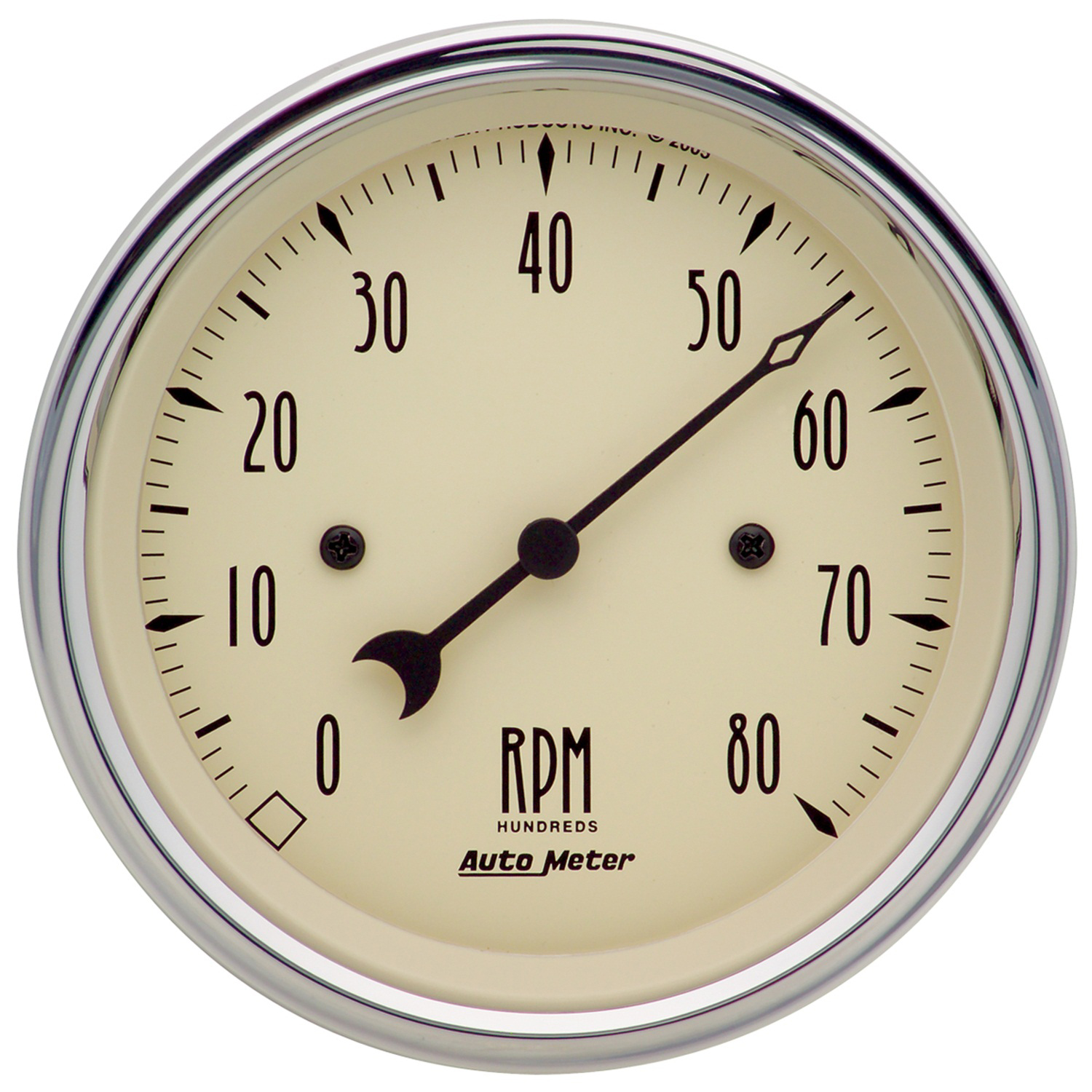 AUTOMETER Tachometer Gauge 3 3/8", 8K RPM, In-Dash, Antique Beige