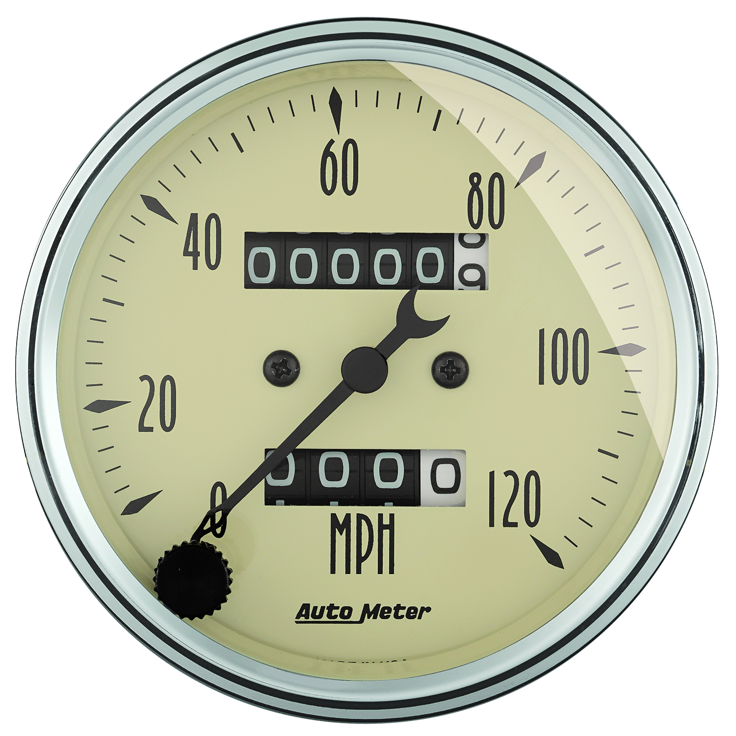 AUTOMETER 5pc Gauge Kit 3 1/8" & 2 1/16", Mech. Speedo., Wtmp & Oilp, Antique Beige - Image 2