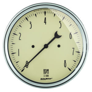 AUTOMETER Tachometer Gauge 5", 8K RPM, In-Dash, Antique Beige