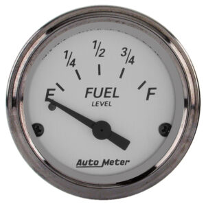 AUTOMETER Fuel Level Gauge 2 1/16", 0° To 30°F, Elec, American Platinum