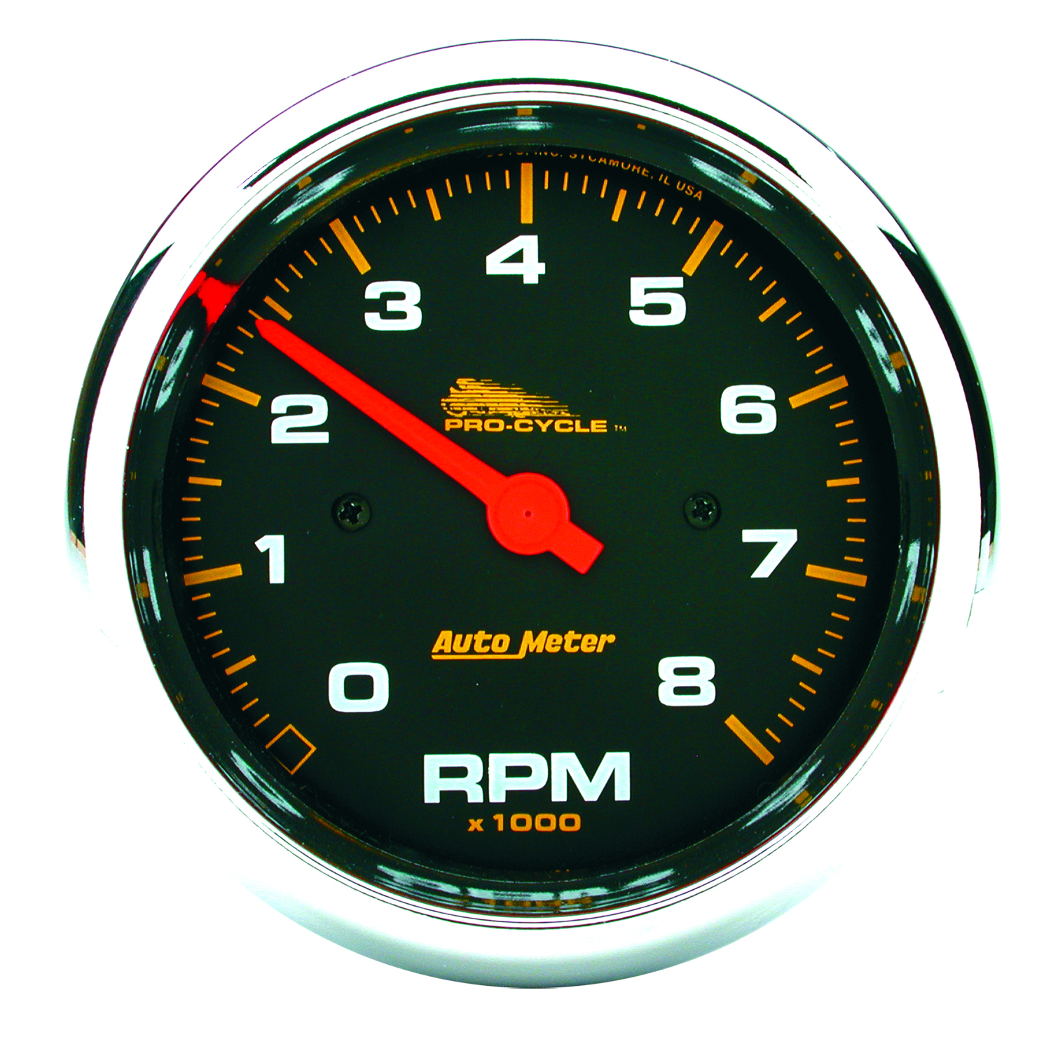 AUTOMETER Tachometer Gauge 3 3/4", 8K RPM, 2&4 Cylinder, Black, Pro-Cycle