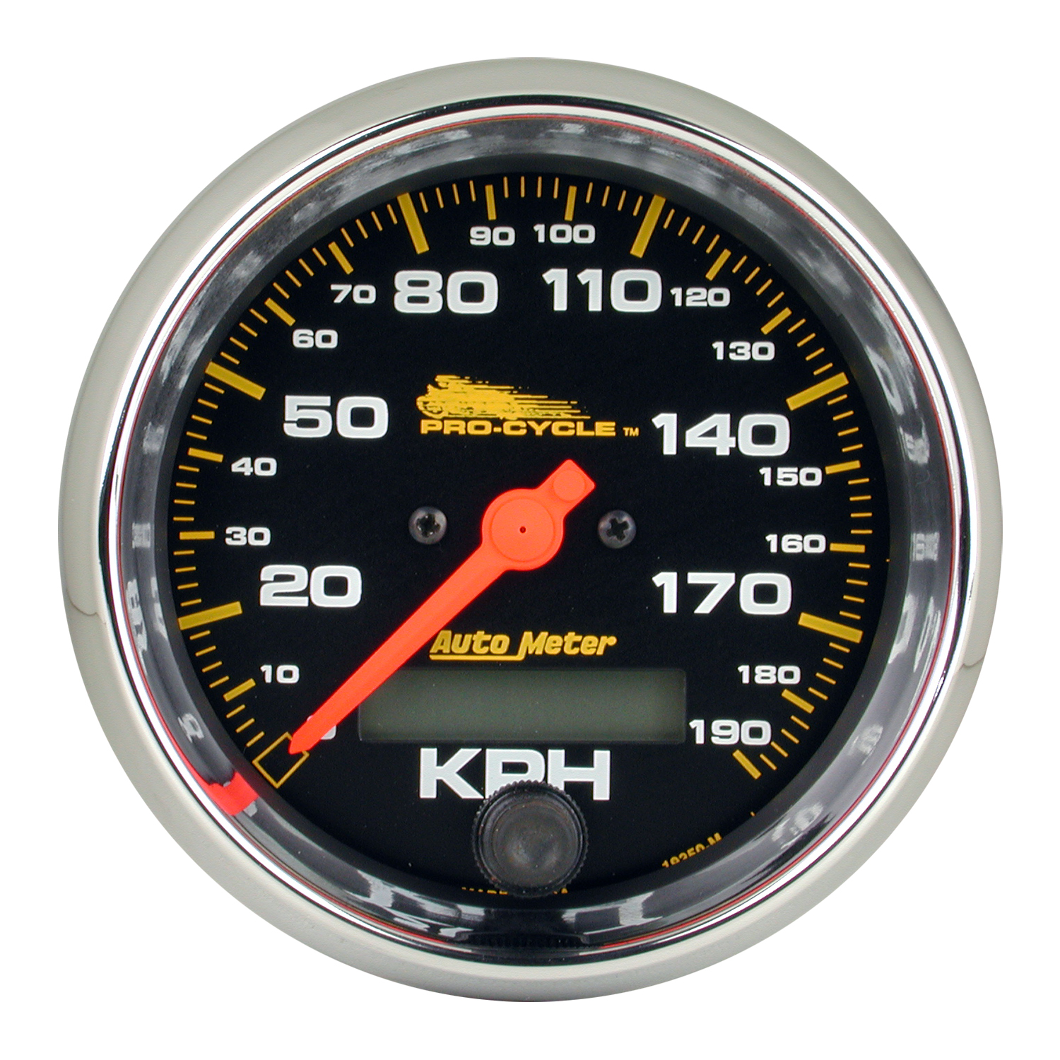 AUTOMETER Speedometer Gauge 3 3/4", 120MPH, Elec, Black, Pro-Cycle