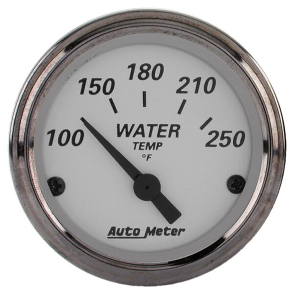 AUTOMETER Water Temperature Gauge 2 1/16", 250°f, Elec, American Platinum