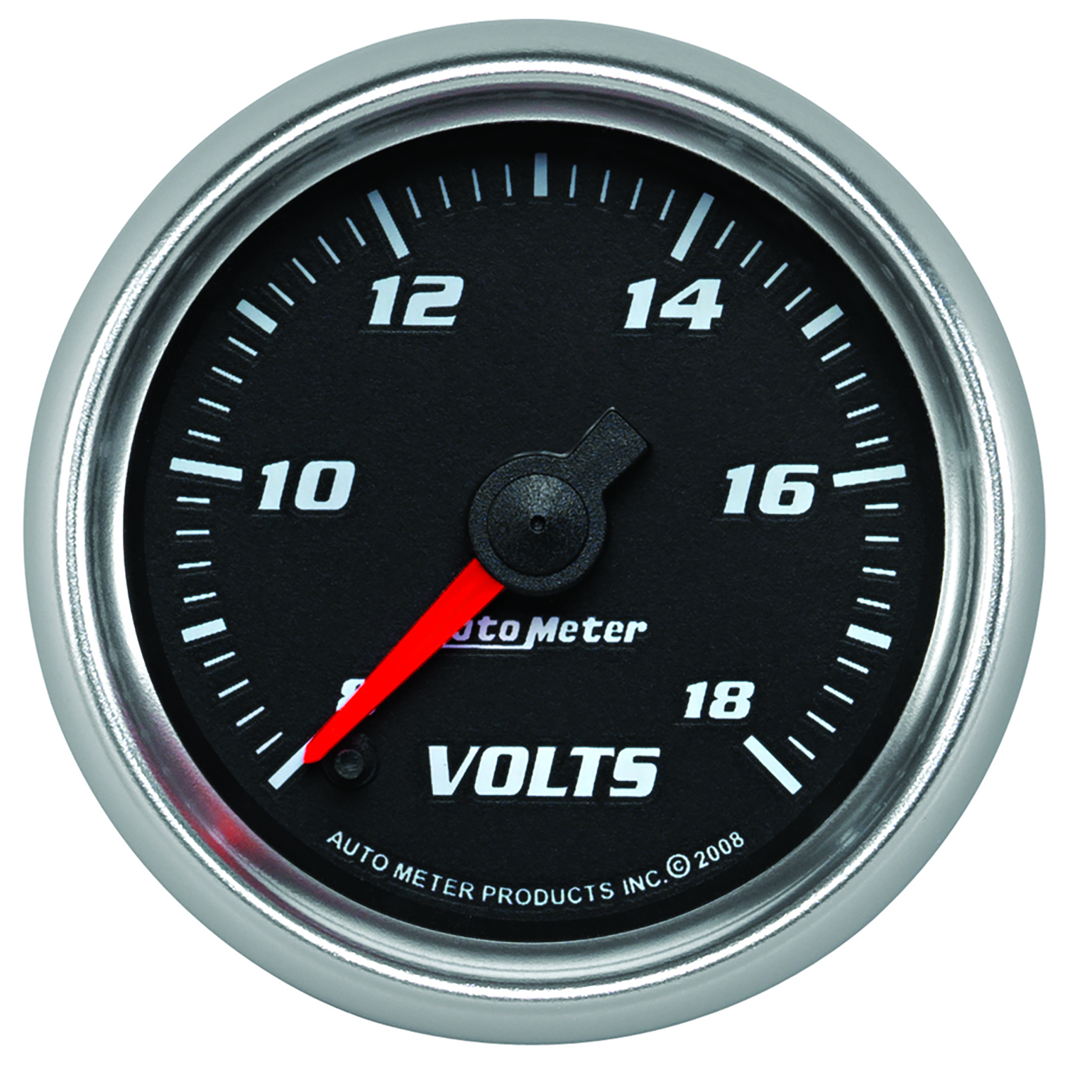 AUTOMETER Voltmeter Gauge 2 1/16", 18V, Digital Stepper Motor, Black, Pro-Cycle