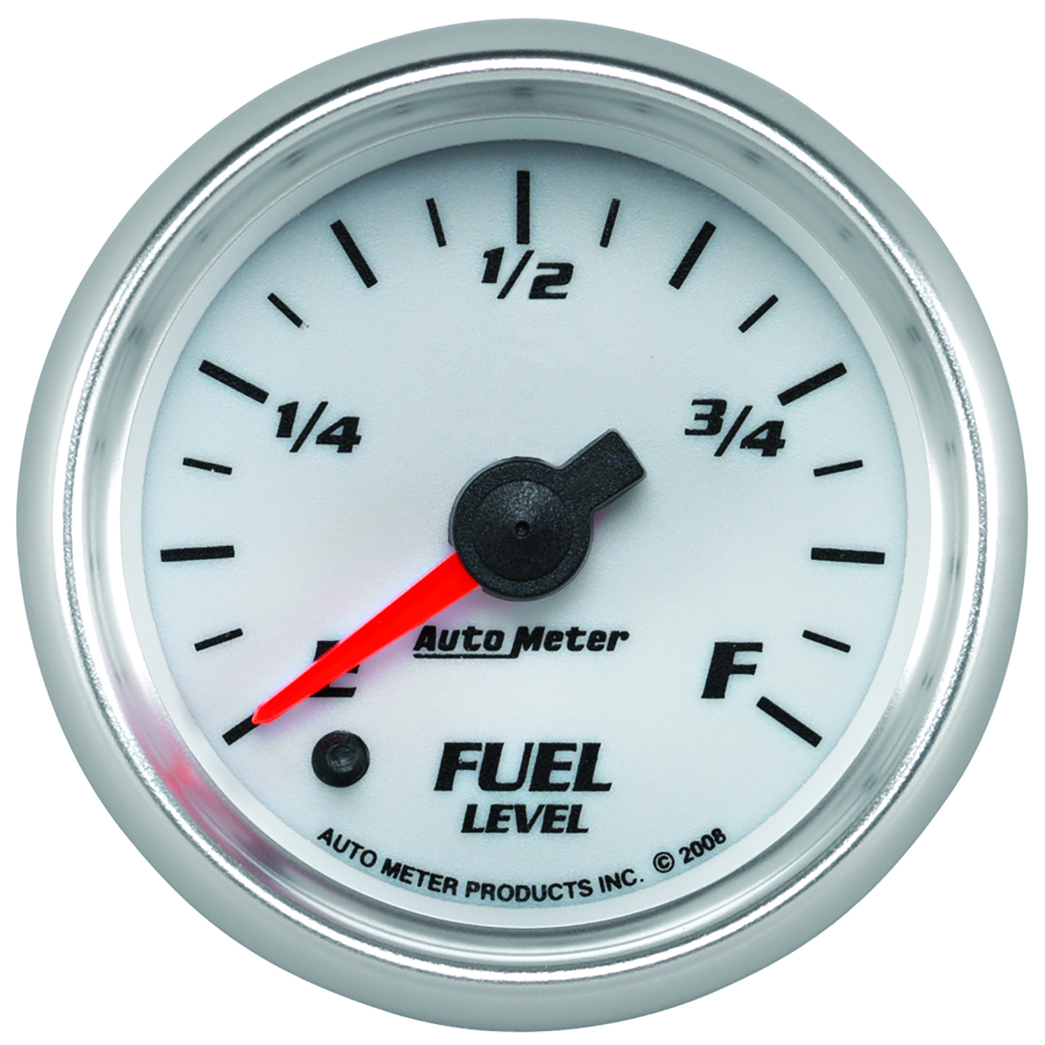 AUTOMETER Fuel Level Gauge 2 1/16", 0-280° Programmable, White, Pro-Cycle