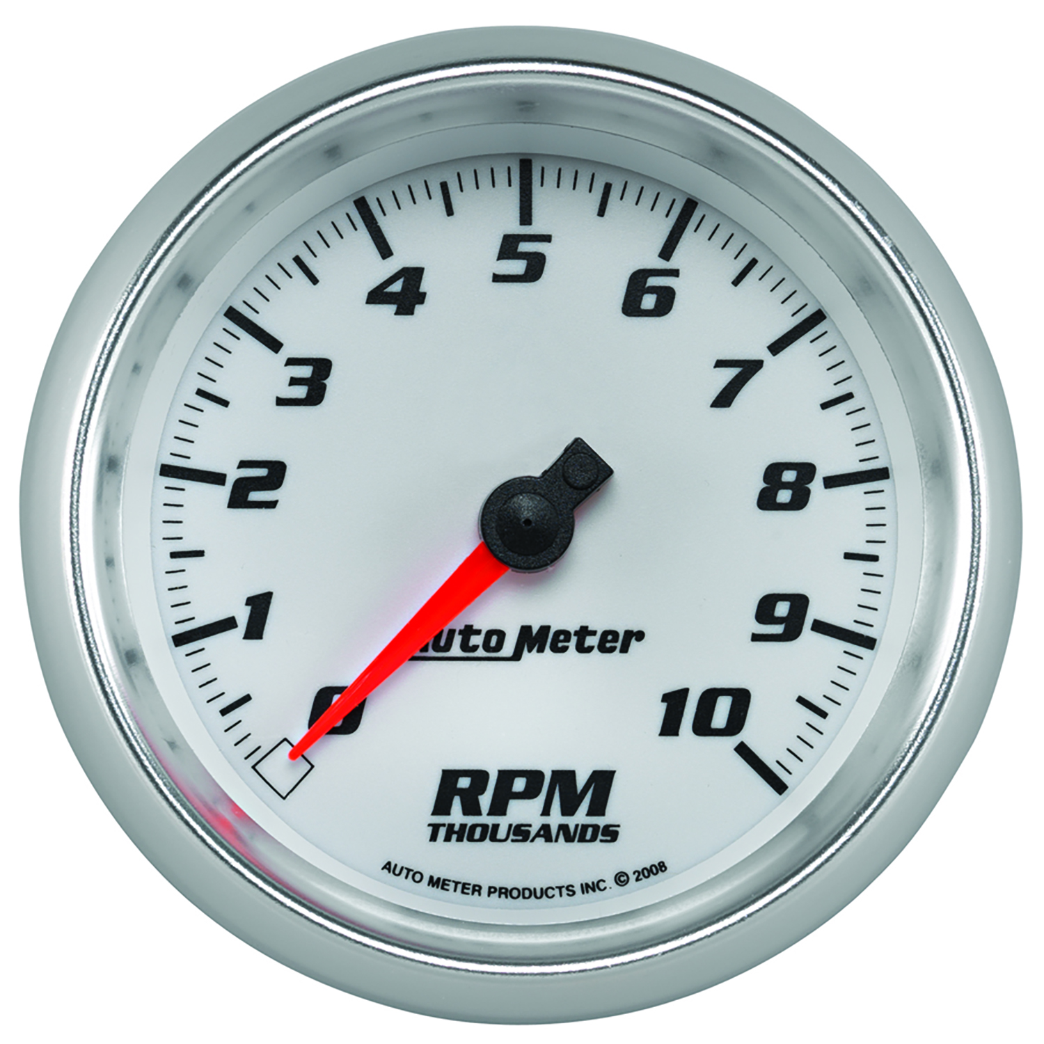 AUTOMETER Tachometer Gauge 3 3/8", 10K RPM, White, Pro-Cycle