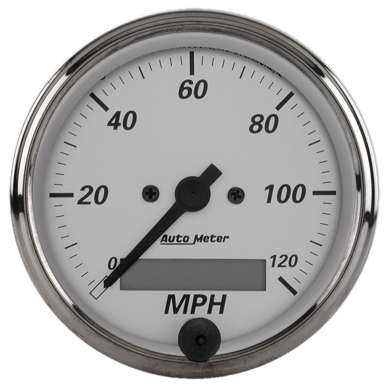 AUTOMETER Speedometer Gauge 3 1/8", 120MPH, Elec. Program., American Platinum