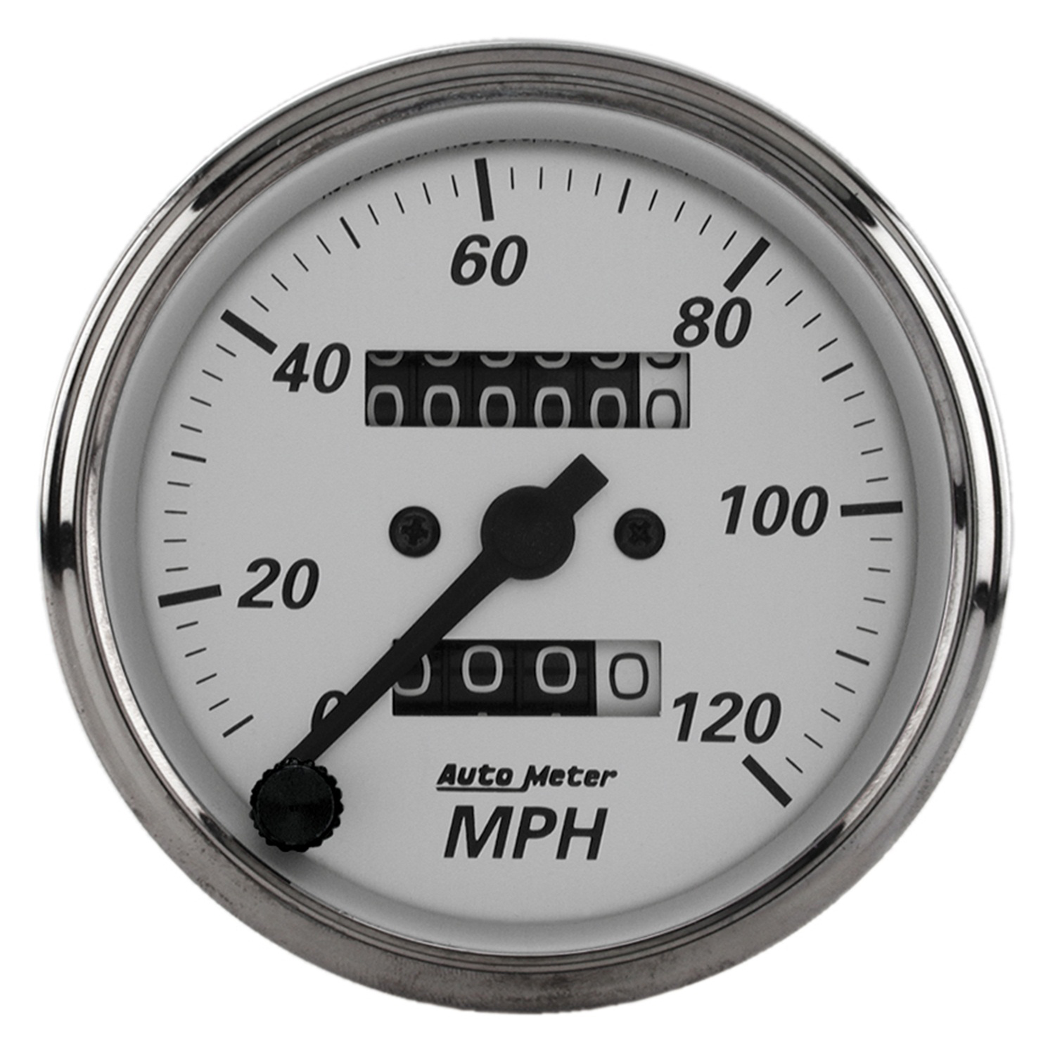 AUTOMETER Speedometer Gauge 3 1/8", 120MPH, Mechanical, American Platinum
