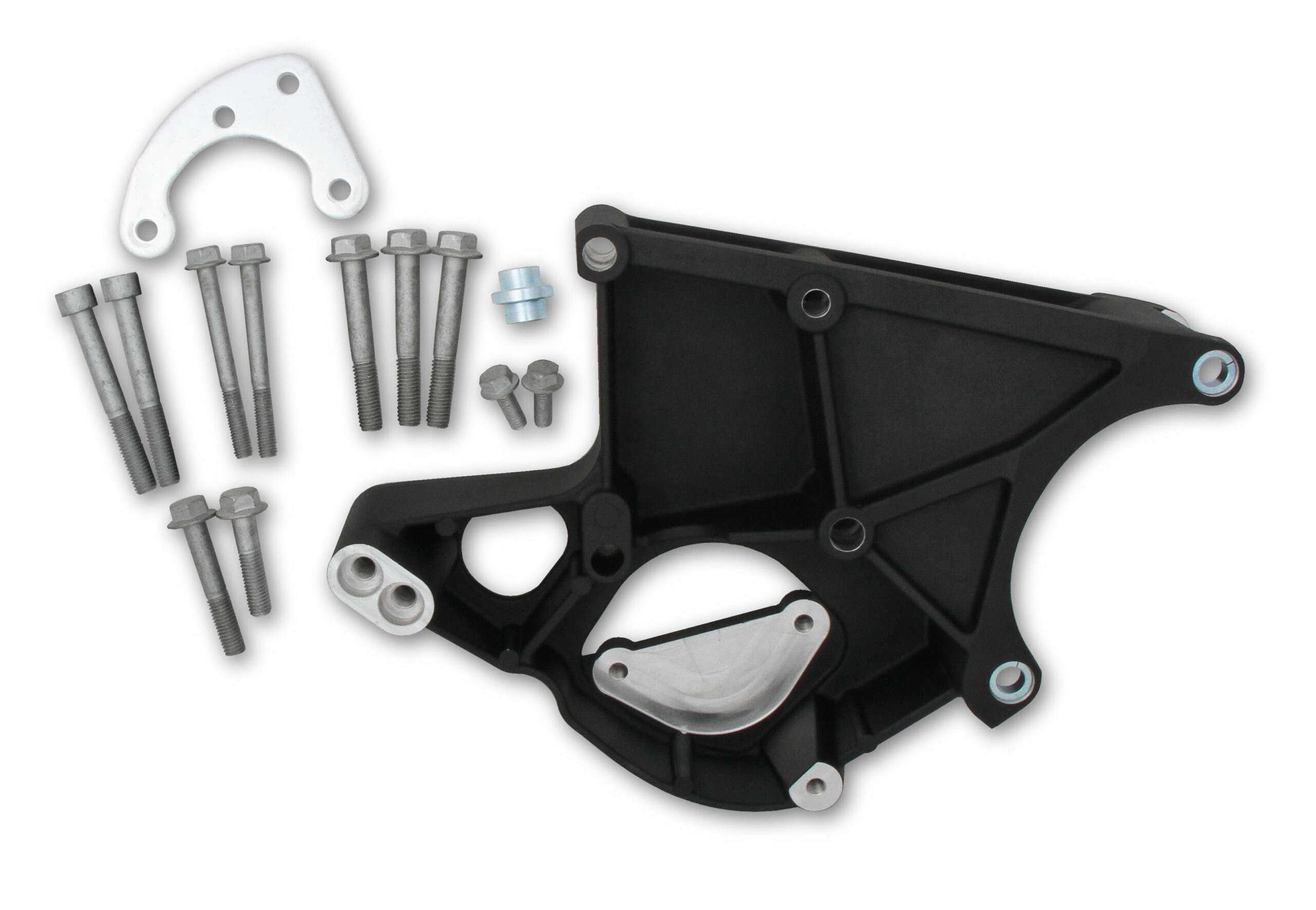 HOLLEY Hi Drv Side Bracket Kit, LS/LT, W/O A/C-Blac