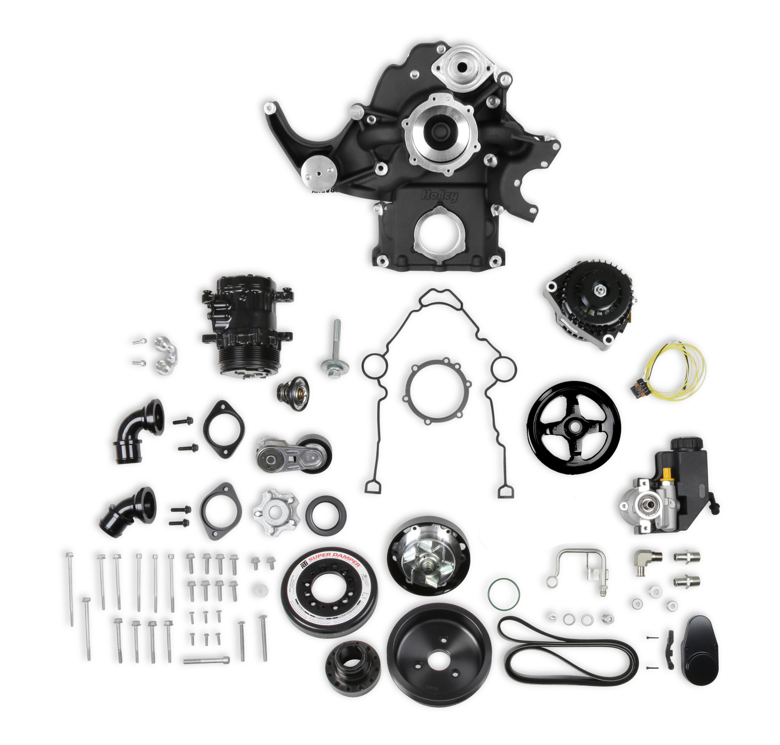HOLLEY Comp Mid-Mount Prem Acc System, Hemi No-VVT-Bl