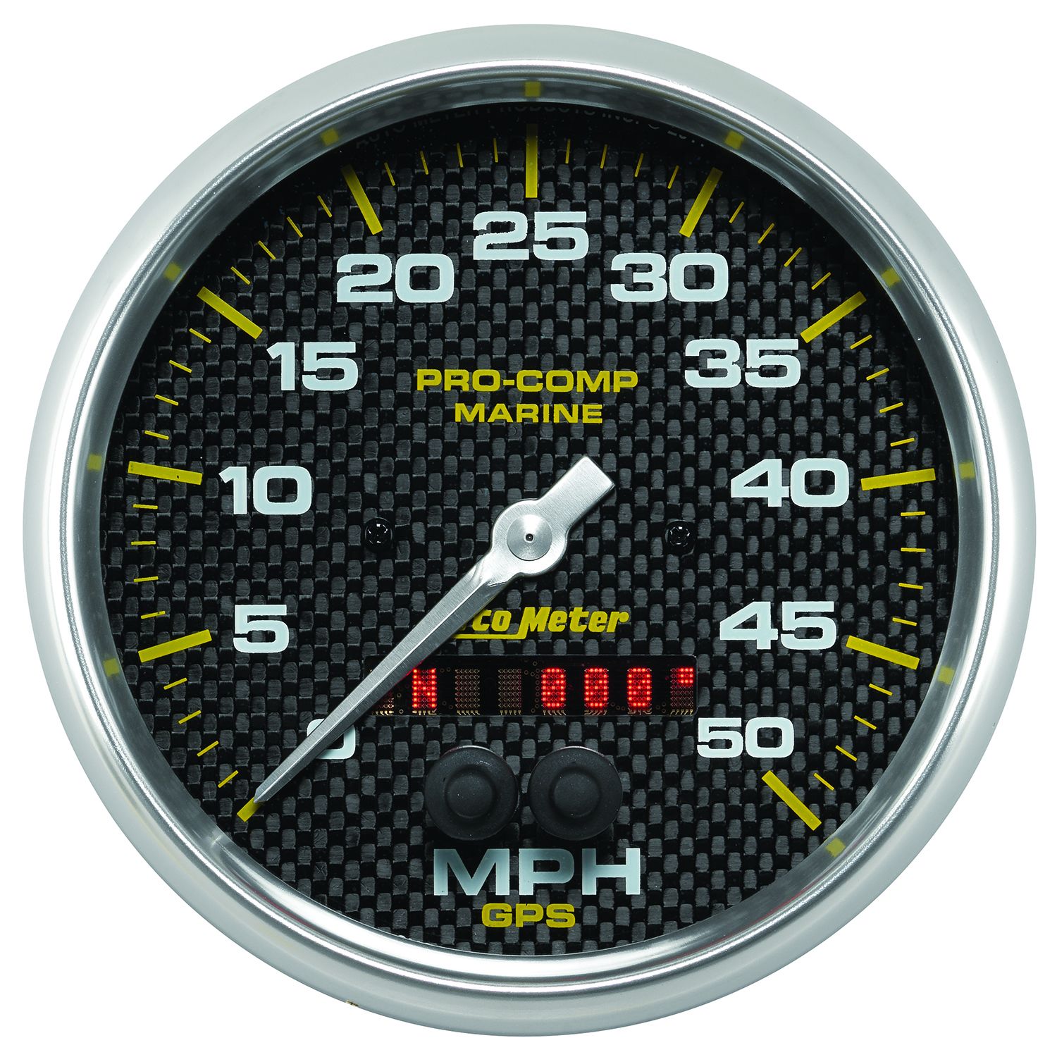 AUTOMETER Speedometer Gauge 5", 50MPH, GPS, Marine Carbon Fibre