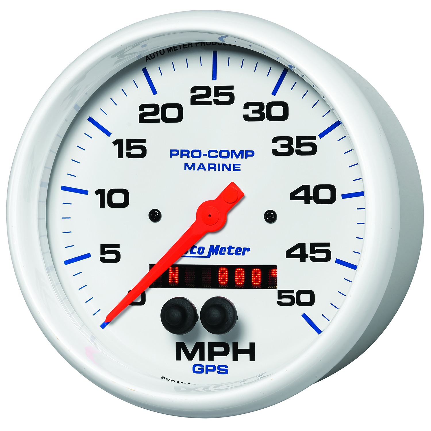 AUTOMETER Speedometer Gauge 5", 50MPH, GPS, Marine White - Image 2