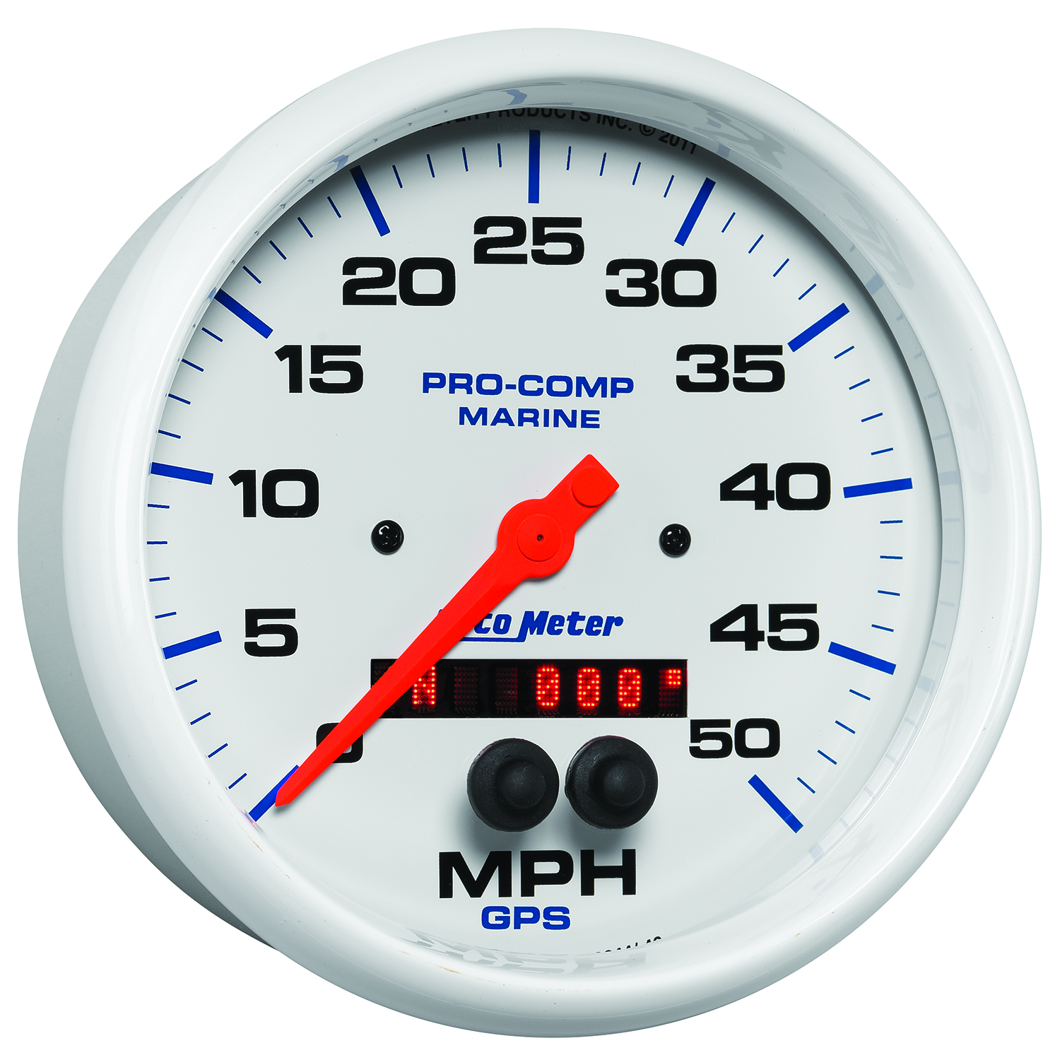 AUTOMETER Speedometer Gauge 5", 50MPH, GPS, Marine White - Image 3