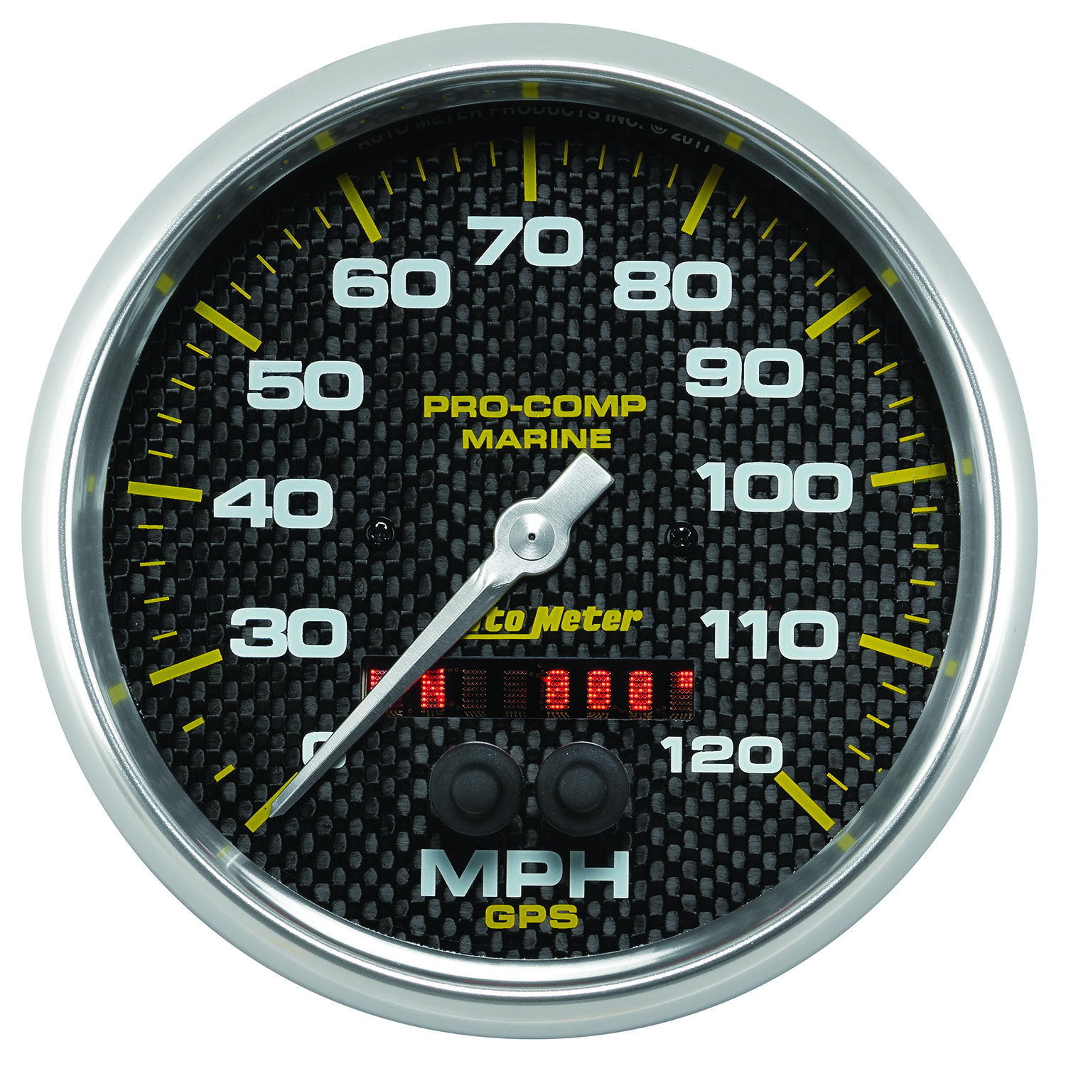 AUTOMETER Speedometer Gauge 5", 120MPH, GPS, Marine Carbon Fibre