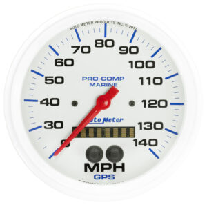 AUTOMETER Speedometer Gauge 5", 140MPH, GPS, Marine White