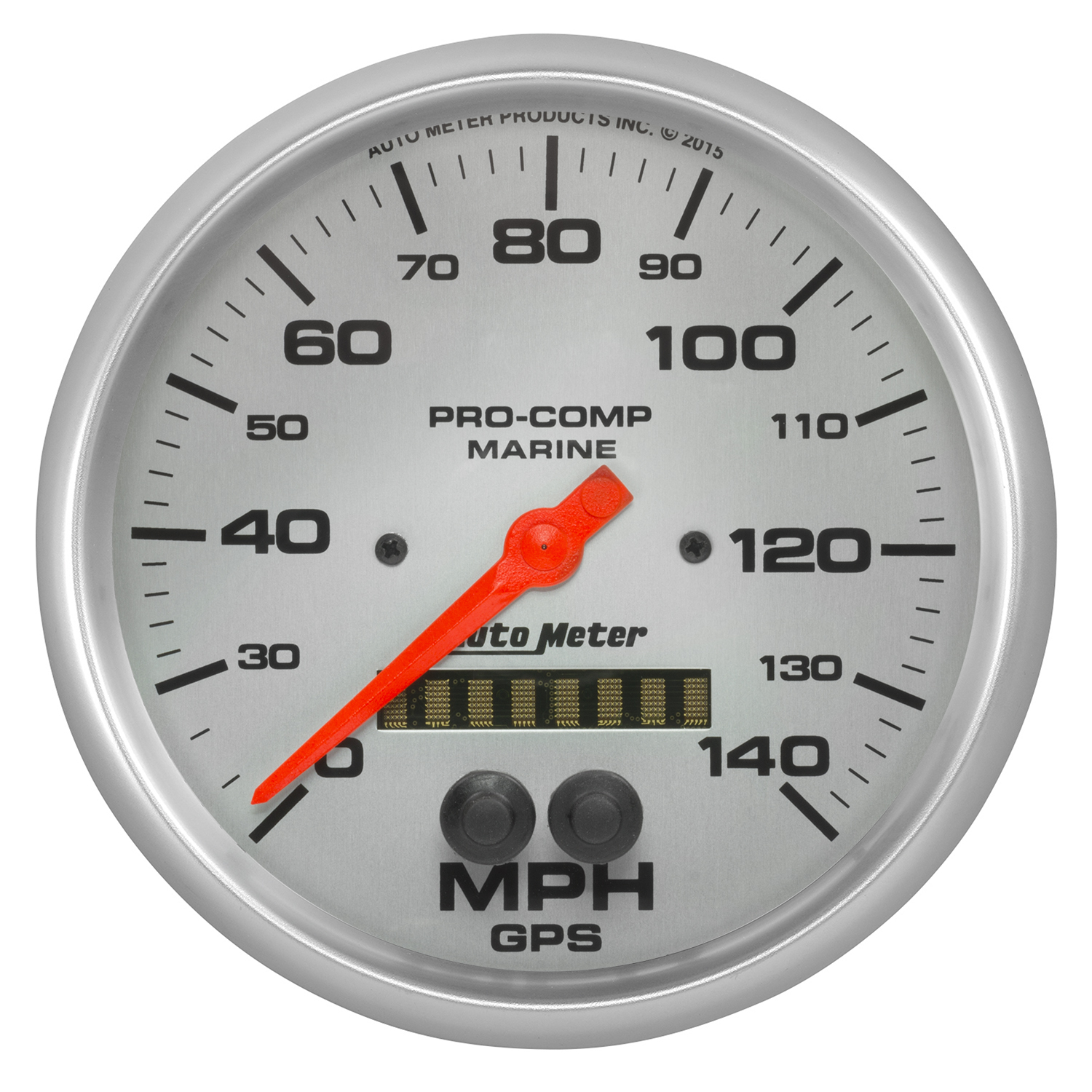 AUTOMETER Speedometer Gauge 5", 140MPH, GPS, Marine Silver