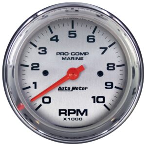 AUTOMETER Gauge, Tachometer, 3 3/8", 10K RPM, Marine Chrome