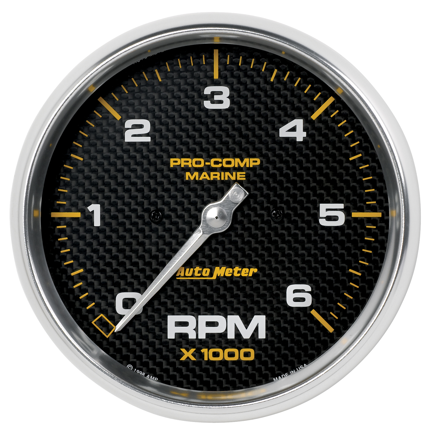 AUTOMETER Tachometer Gauge 5", 6K RPM, Marine Carbon Fibre